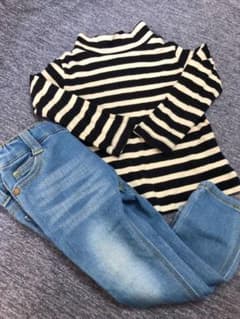 トップス　デニムパンツ　コーデセット　80のサムネイル