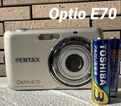 乾電池式/実写美⭕️良品【動作確認済】PENTAX Optio E70 - メルカリ