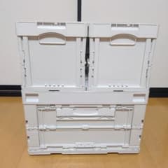 美品】無印良品 折りたたみコンテナ 窓付き50L×1 20L×2 3個セット