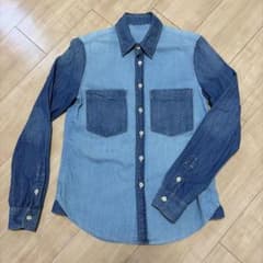 MOTHER 長袖 デニムシャツ クレイジーパターン XSのサムネイル