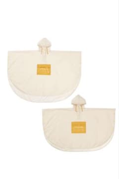 URAYAHA BOUZU レインポンチョ ホワイト イエロー　キッズ130cmのサムネイル