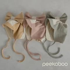 Peekaboo ピーカーブー ジャンピングリボンボンネット mintのサムネイル