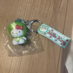新品未開封 当地キティキーホルダー サンリオ 平成レトロ 2002年 青