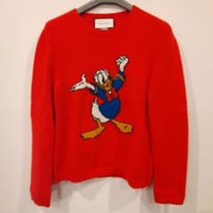 GUCCI グッチ ドナルド ニット セーター レッド 男女兼用 オシャレ 