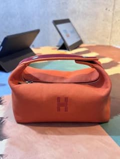 美品 HERMESブリッド ア ブラック GM オレンジフー ショッパー付 