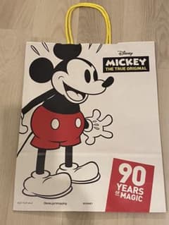 [신품 미사용·비매품] 미키 90주년 기념 종이 봉투