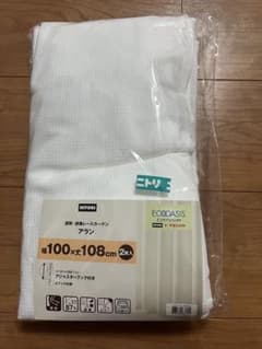 ニトリ　レースカーテン　遮熱　遮像　100×108cm 2枚入りのサムネイル