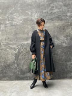 ローズバッド　mici ノーカラーコート （black , M ）のサムネイル