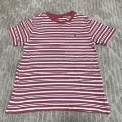 Ralph Lauren 赤 白 ストライプ 半袖 Tシャツ - メルカリ