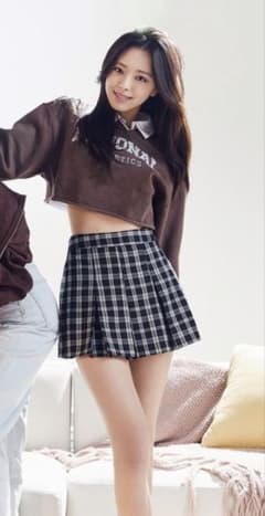 H&M DIVIDED チェック柄 プリーツミニスカートのサムネイル