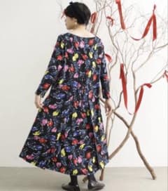 bulle de savonビュルデサボン　 チューリッププリントワンピース bulle de savonビュルデサボン チューリッププリントワンピース - メルカリ