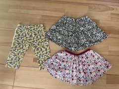 キッズ ボトムス 花柄 3点セット 100-110cmのサムネイル