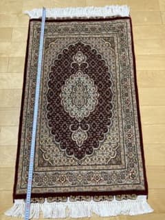 イラン タブリーズ ペルシャ絨毯 手織り ラグ 玄関マット - メルカリ