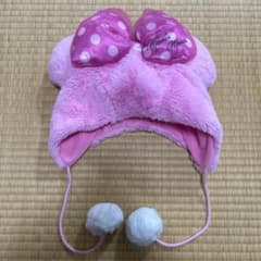 ミニー　ファンキャップ　ディズニー　リボン　ピンク