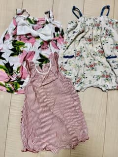 プチバトー　18m ロンパース　3枚まとめてのサムネイル