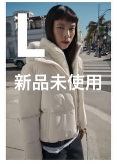 ZARA 新品フェイクシープスキンフード付き撥水ウィンドブレーカー