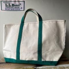LLBean ボートアンドトート 80s ヴィンテージ グリーン 青耳 2色タグ 