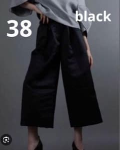 完売・人気】heve サテンフレアガウチョパンツ 黒 ブラック 38 - メルカリ