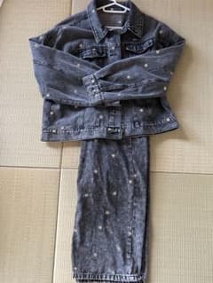 デイジー柄デニムジャケット＆パンツ セットアップのサムネイル