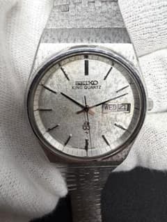 【新品電池/稼働】キングクォーツ 5856-7010 デイデイト 腕時計 希少 SEIKO キングクォーツ 5856-7010 デイデイト 稼働品 電池交換済み