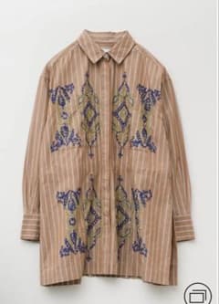 サラマリカCotton Aari Embroidery Stripe Shirt サラマリカCotton Aari Embroidery Stripe Shirt - メルカリ