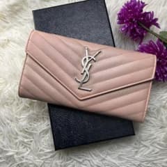 希少カラー✨サンローラン YSL カサンドラ 長財布 Vステッチ キャビア