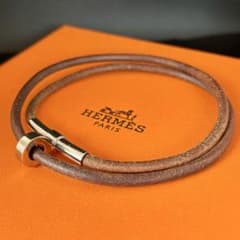 【良品】【エルメス】ドゥーブルケリー 2重ブレスレット レザー チョーカー 良品】【エルメス】ドゥーブルケリー 2重ブレスレット レザー