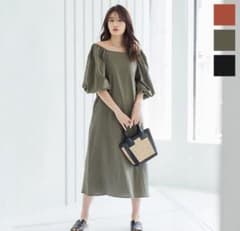 ボリュームスリーブオフショル2wayワンピースのサムネイル