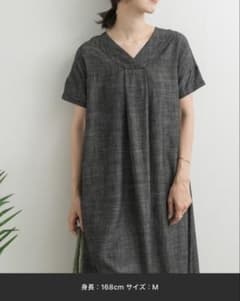 今期新品★リネン混Vネックミディワンピ　URBAN RESEARCH DOORSのサムネイル