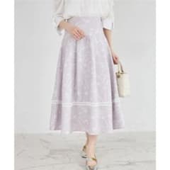 tocco closet バックレースアップ リボンプリント フレアスカートのサムネイル