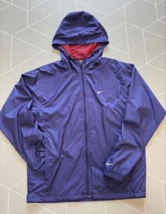 00s ナイキ Nike フード付きナイロンジャケット M パープルのサムネイル