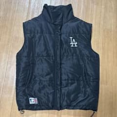 LAロゴ刺繍 ブラックダウンベスト - メルカリ