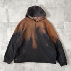 一点物 Boro 鬼フェード ボロ パーカー ハーフジップ キャメル