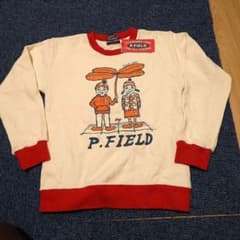 新品P.FIELD キッズ トレーナー アイボリー レッド 120cmのサムネイル