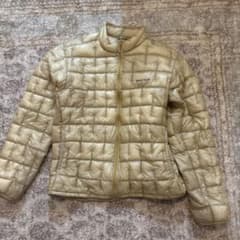 モンベル プラズマ1000 ダウンジャケット【XL】 ベージュ クリーム 美 