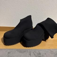 厚底ニットミドルブーツのサムネイル