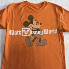 Disney ミッキーマウス Tシャツ Sサイズ オレンジのサムネイル