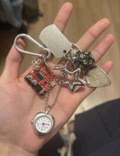 マルチチャーム キーホルダー カラビナ 時計 基板 ダイスのサムネイル