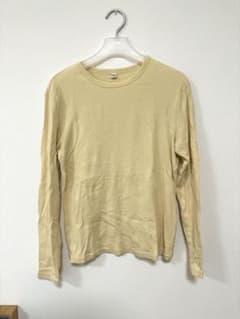 UNIQLO ソフトリブクルーネック イエロー XLのサムネイル