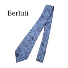 良品 Berluti ベルルッティ カリグラフィ シルク ネクタイ - メルカリ