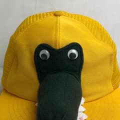 【USA古着】ワニ　ぬいぐるみ　立体　3D　アメリカ企業　ビンテージ　キャップ