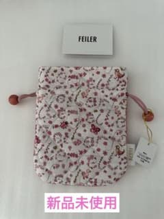 本日まで】新品未使用FEILER ハイジフェイラー・ガーデン巾着ピンク