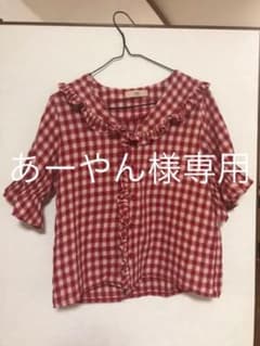 チェックブラウス(赤)/キャミソルワンピース/花柄ワンピースのサムネイル