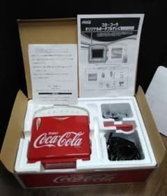 mMa-77.ジャンク品・コカ•コーラ 冷蔵庫型 オリジナル ポータブル