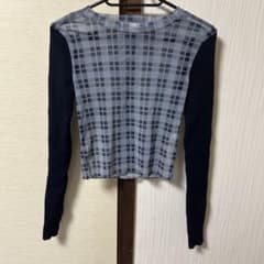 ZARA zara チェック柄シースルートップスのサムネイル