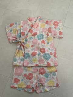 アカチャンホンポ　花柄　ガーゼ生地　甚平 80のサムネイル