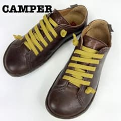 CAMPER カンペール ペウカミ レザー スニーカー 靴 ダークブラウン 35