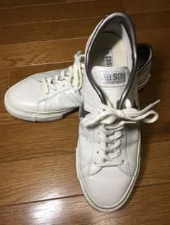 コンバース ワンスター オールレザー 美品 ホワイト 白のサムネイル