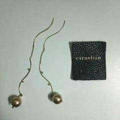 コットンパール ピアス * carnelian *のサムネイル