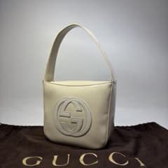 極美品希少】GUCCI インターロッキングソーホーエナメルハンドバッグ